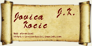 Jovica Kočić vizit kartica